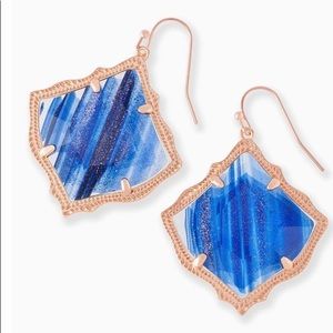 Kendra Scott Kirsten earrings Navy Dusted Glass